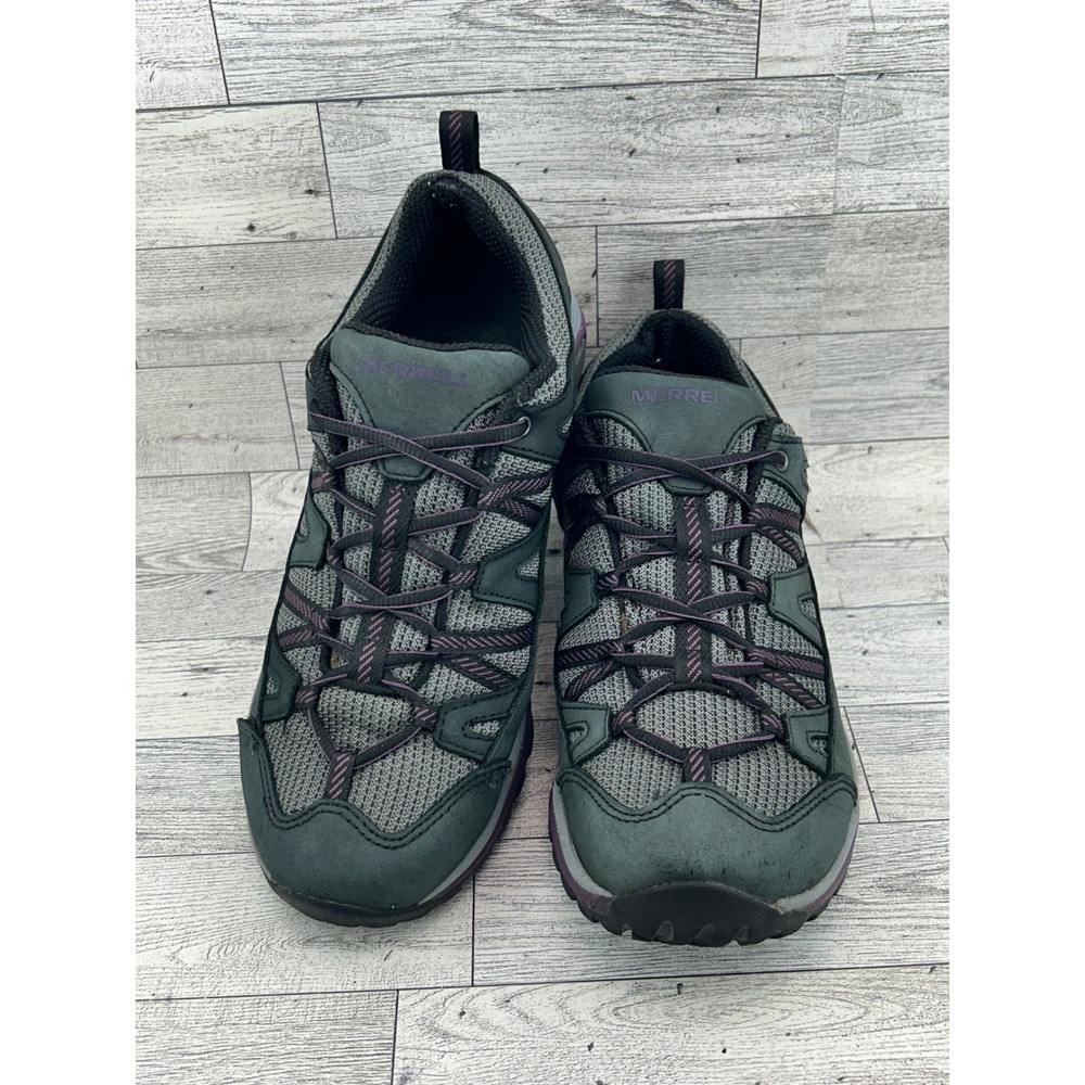 Merrell Siren Edge 3 Waterproof Hiking Shoes Gray Purple J035326 Women Sz 9.5